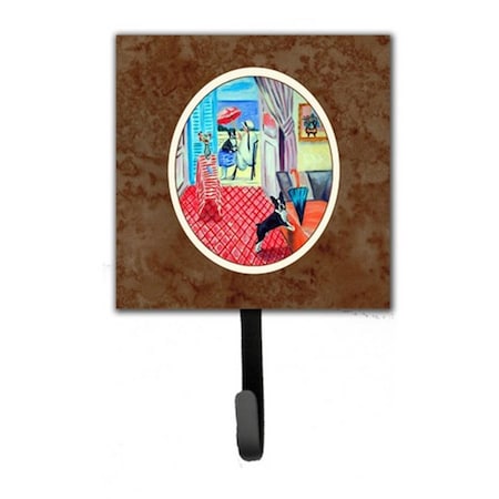 Carolines Treasures Lady with Her Boston Terrier Leash or Key Holder 7120SH4